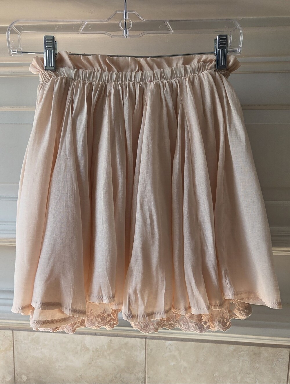 Liz Lisa Pink Blush Lace Trim Flare Skirt Layered Ruffle Kawaii J-Fashion XS